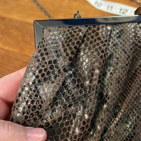 OLGA BERG SNAKESKIN CLUTCH/SHOULDER BAG - Picture 16 of 16